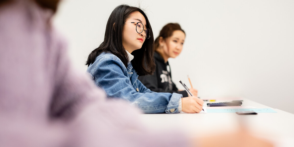 Students writing