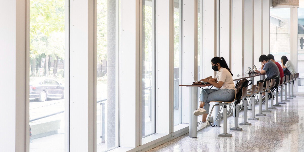 Students studying