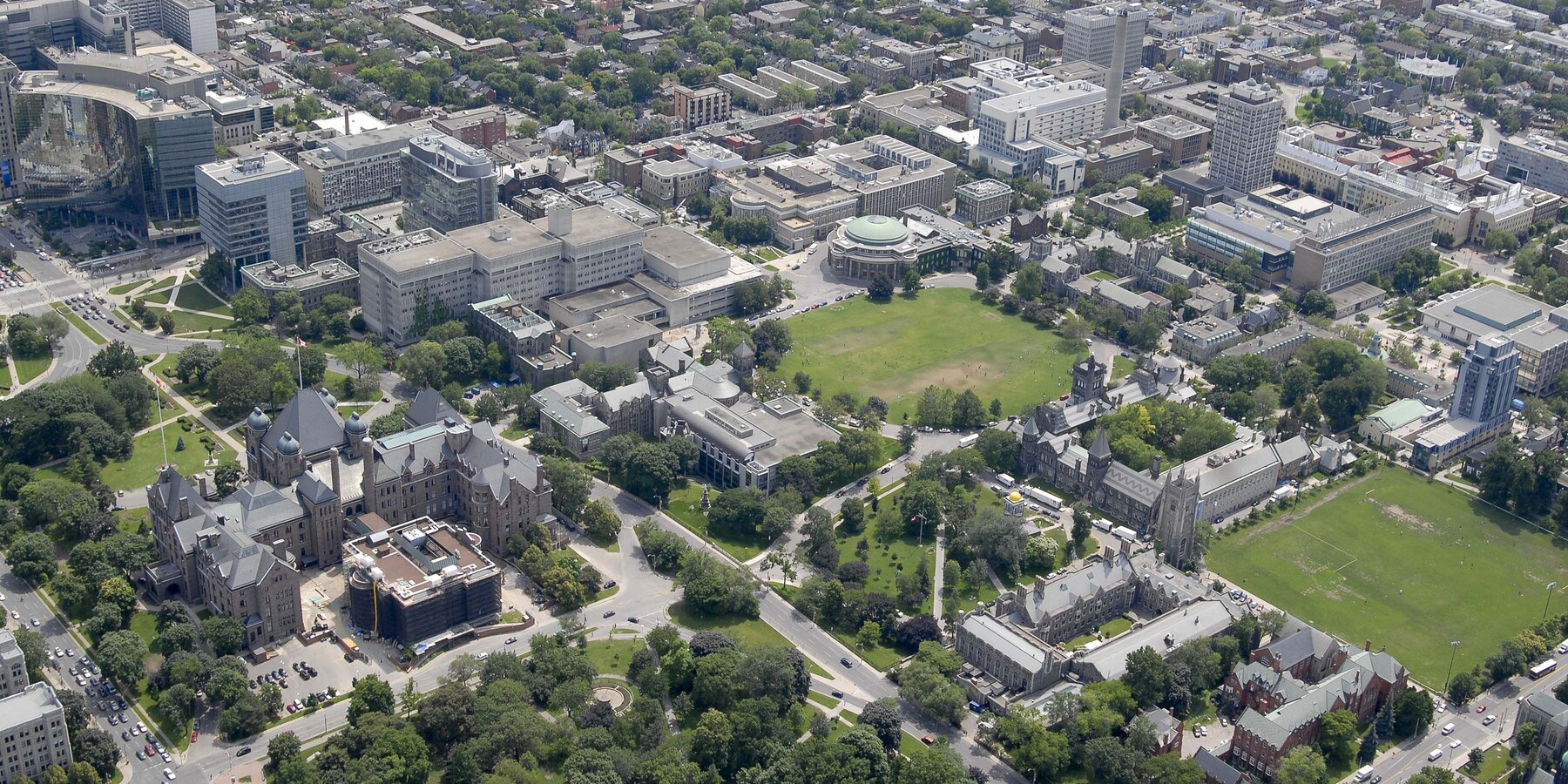 aerial view of campus