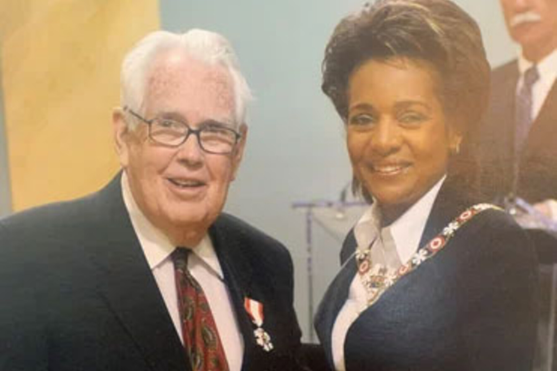 Dr. Bob Stephens with former Governor General Michaelle Jean