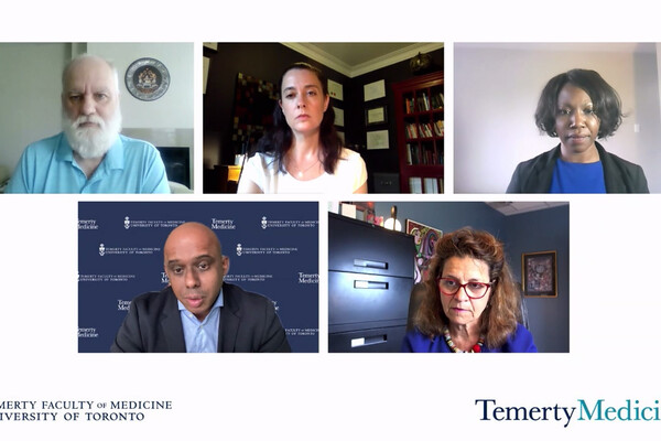 Screenshot of Temerty Medicine Talks virtual event