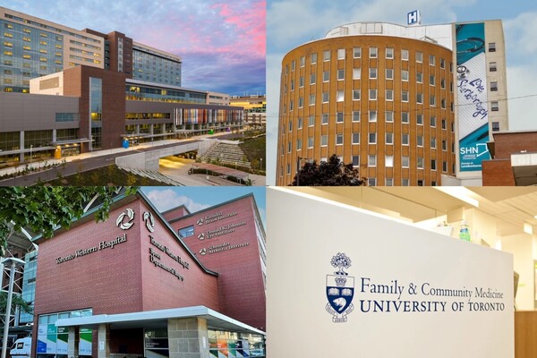 Composite image featuring various teaching sites