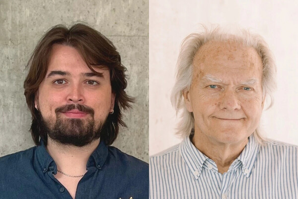 Portraits of Justin Belair-Hickey and Derek van der Kooy