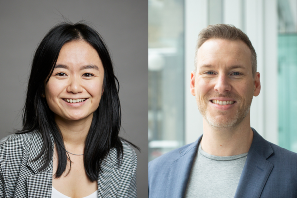 Lisa Xiong (left) and Professor Walter Swardfager (right)