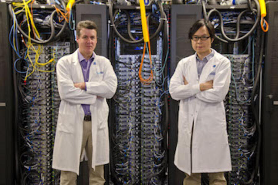 Professor Stephen Scherer and Dr. Ryan Yuen. Photo courtesy of SickKids Creative Services Studio, Robert Teteruck