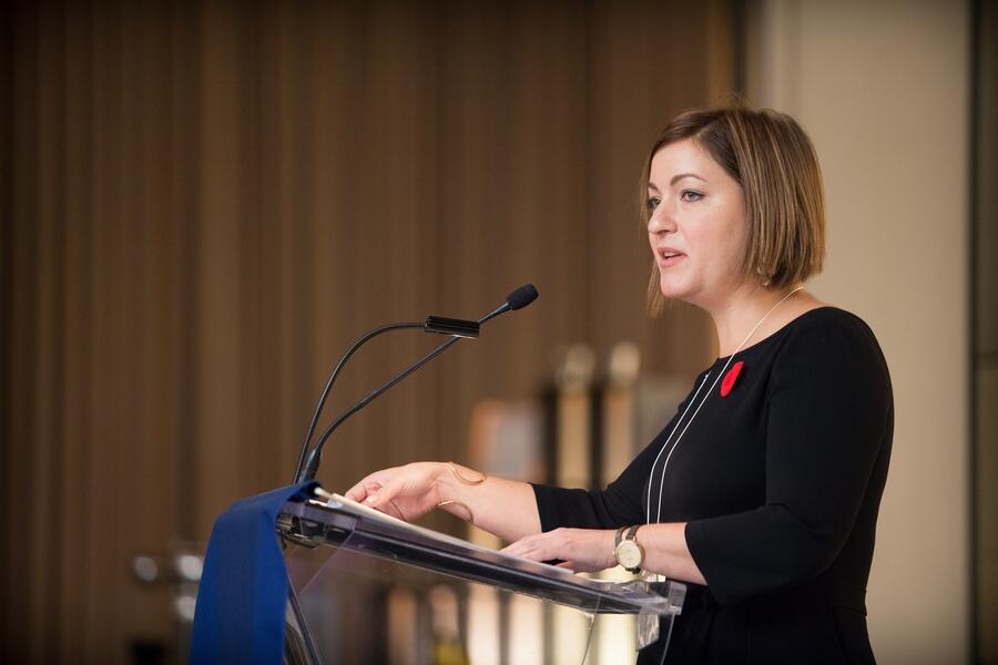 Professor Danielle Martin speaking at the Dean's Lunch 2017