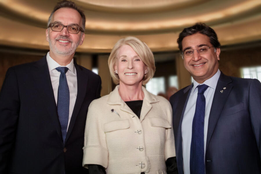 Dean Trevor Young, Dr. Rose Patten and Professor Shaf Keshavjee