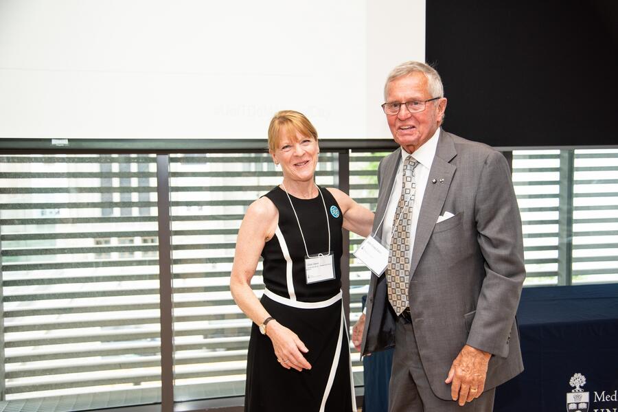 John Craig Eaton II with Professor Gillian Hawker, holder of the Sir John and Lady Eaton Chair. Photo by Kenneth Chou