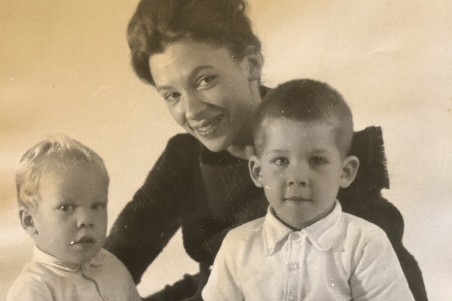Joyce Connolly with her young children