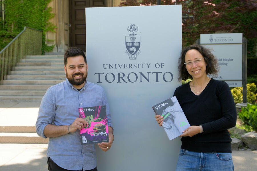 U of T Mag Art Director Raj Grainger and Editor Heidi Singer