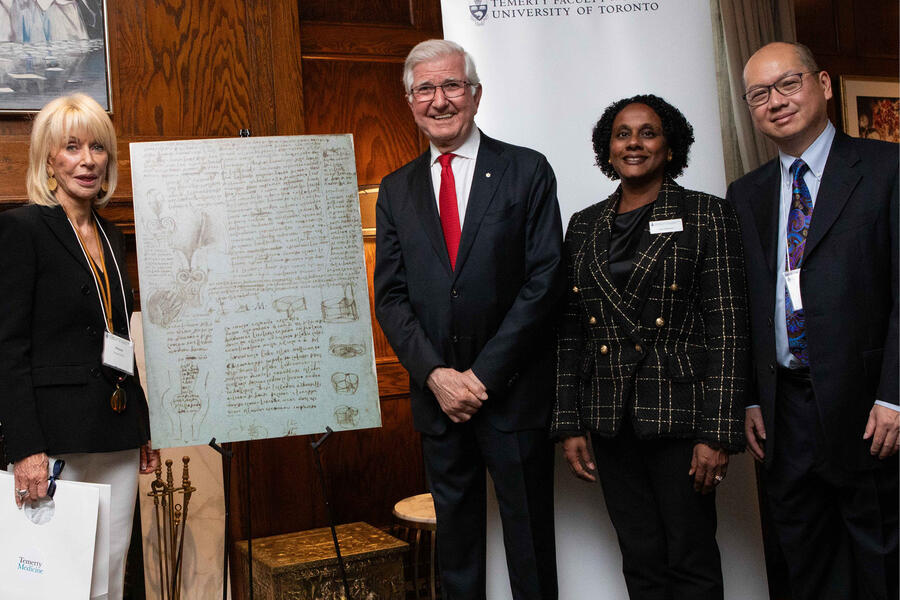 Melanie Munk, Tirone David, Lisa Robinson and Terry Yau at the announcement of the creation of the new chair