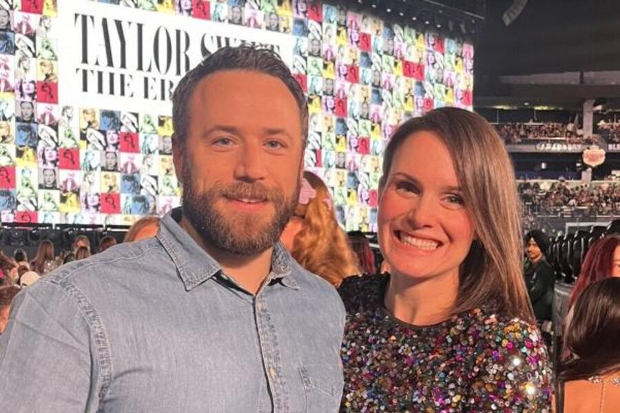 Photo of David Lawrence and his wife at a Taylor Swift concert in Toronto