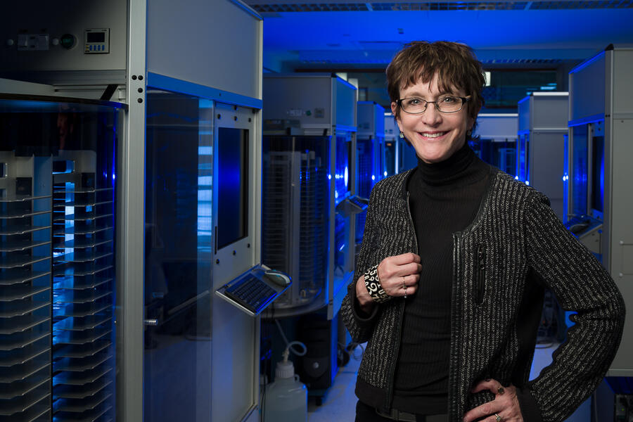 Brenda Andrews pictured in the robotics faciity