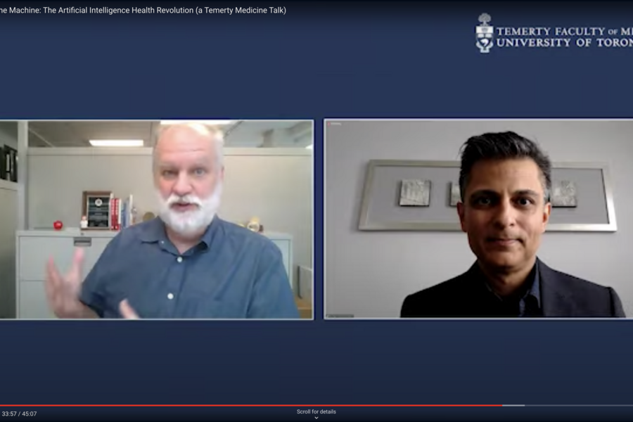 Health columnist André Picard and Professor Muhammad Mamdani
