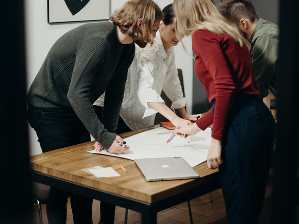 Large group around table