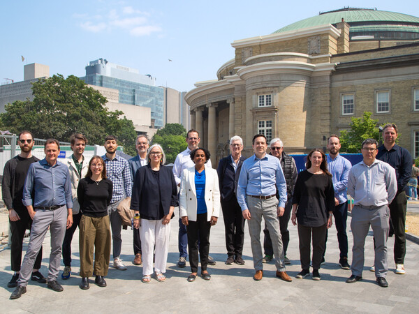 Group photo of members of the Temerty Medicine leadership and architectural teams.