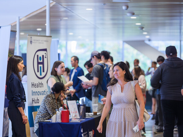 Temerty Medicine's H2i booth is seen at the 2024 AcceleratorFest.