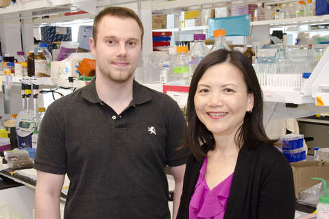 PhD candidate Jonathon Torchia and Professor Annie Huang