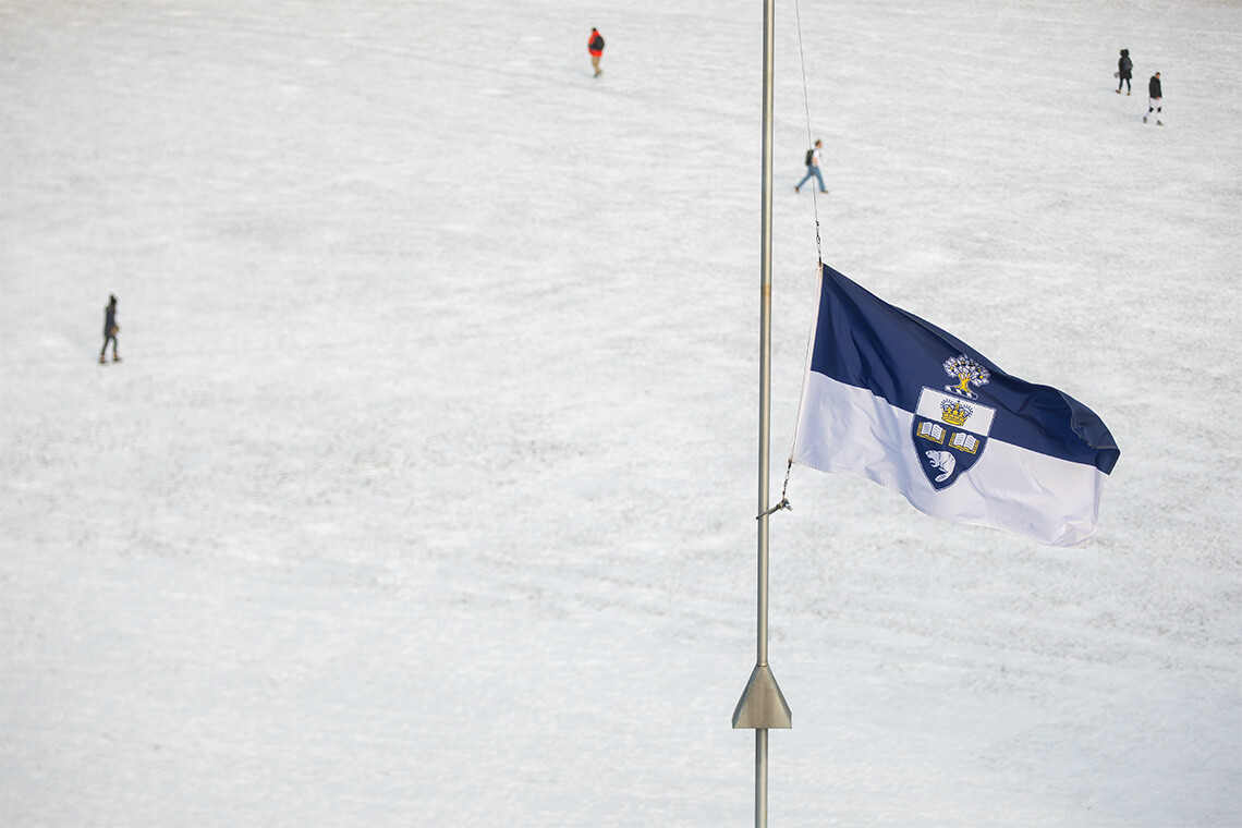 U of T Flag at Half