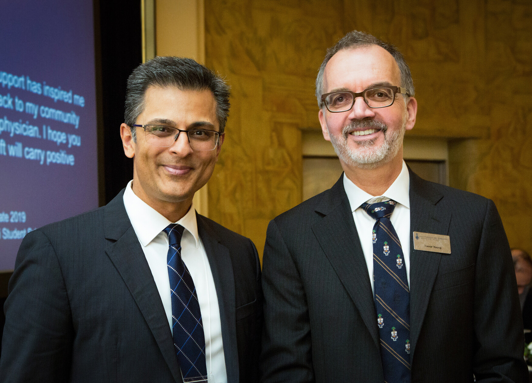 Dr. Muhammad Mamdani and Dean Trevor Young