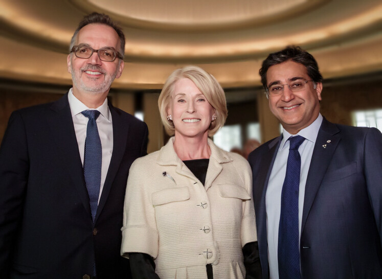 Dean Trevor Young, Dr. Rose Patten and Professor Shaf Keshavjee