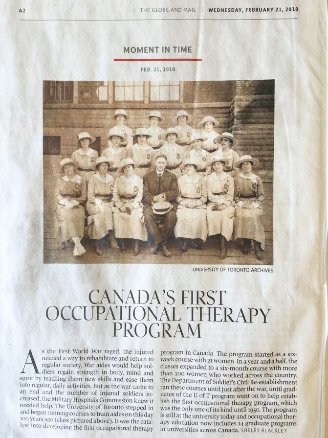 Celebrating 100 Years of Occupational Therapy Education at U of T