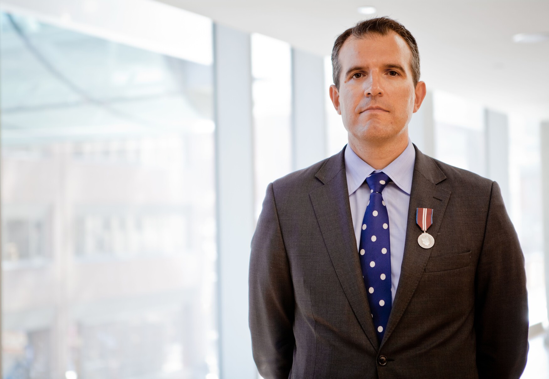 Professor Grantcharov receiving the Queen's Jubilee Medal