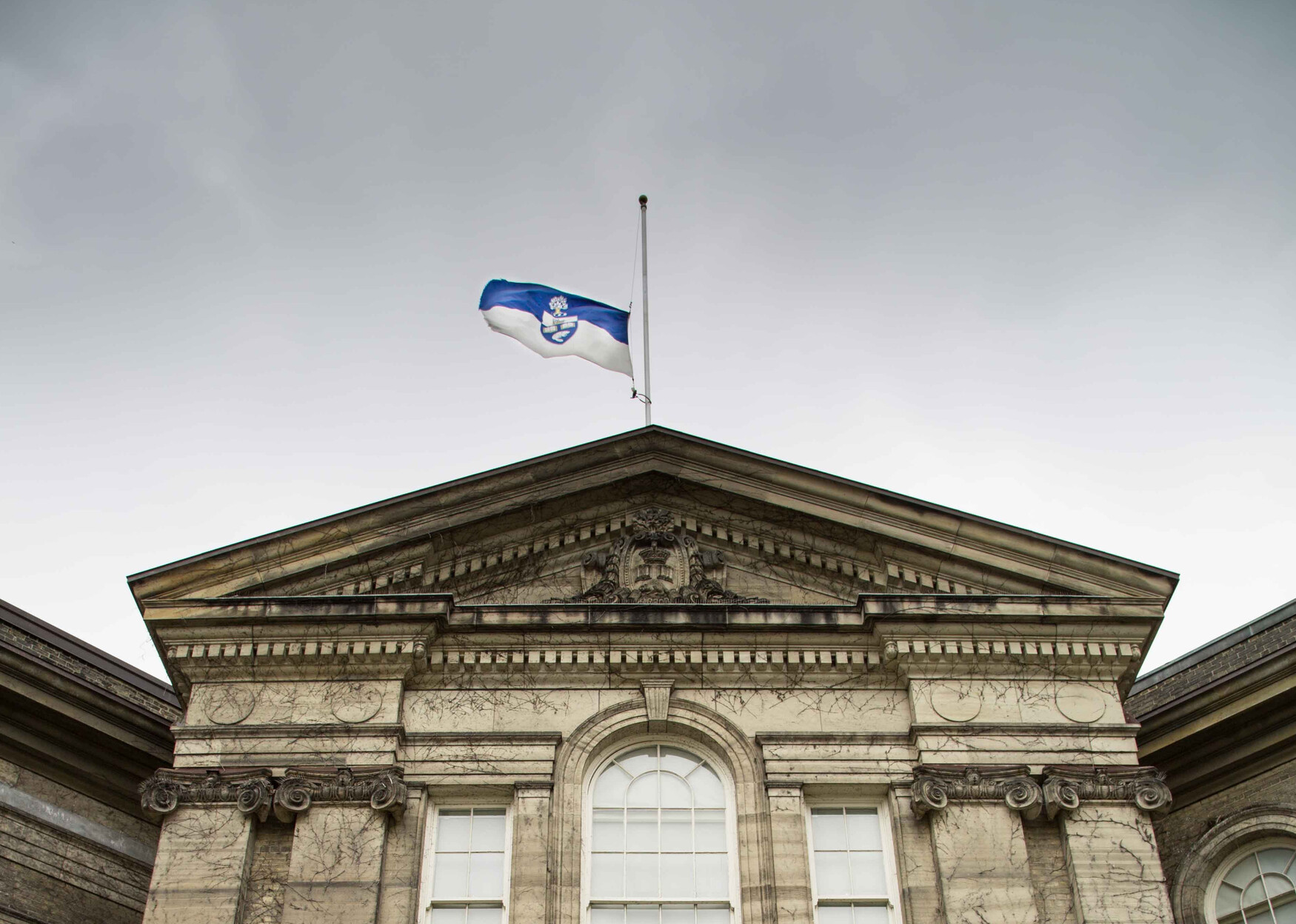 University of Toronto Flag at half mast.