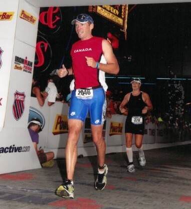 Mike Walker racing in his very first Ironman in 2011