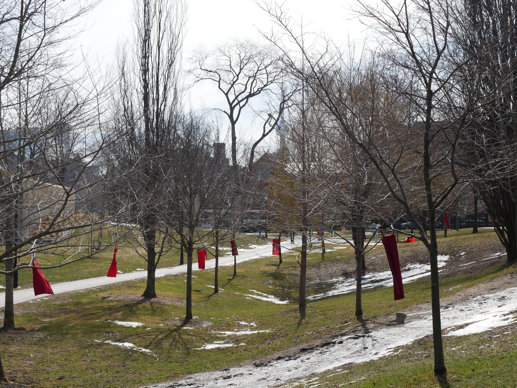 The 2017 REDress Exhibit displayed at Philosopher's Walk, U of T St. George campus