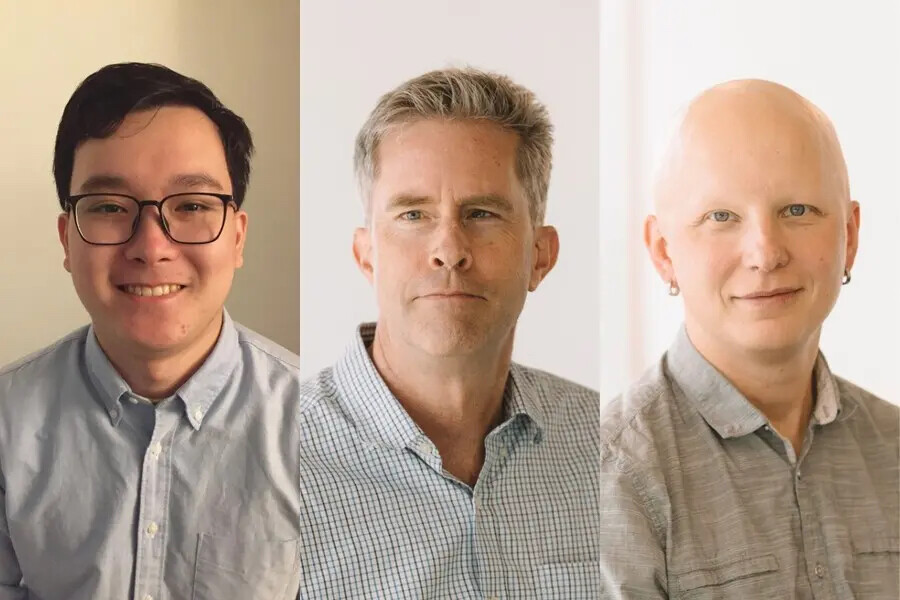 Lead author and two professors