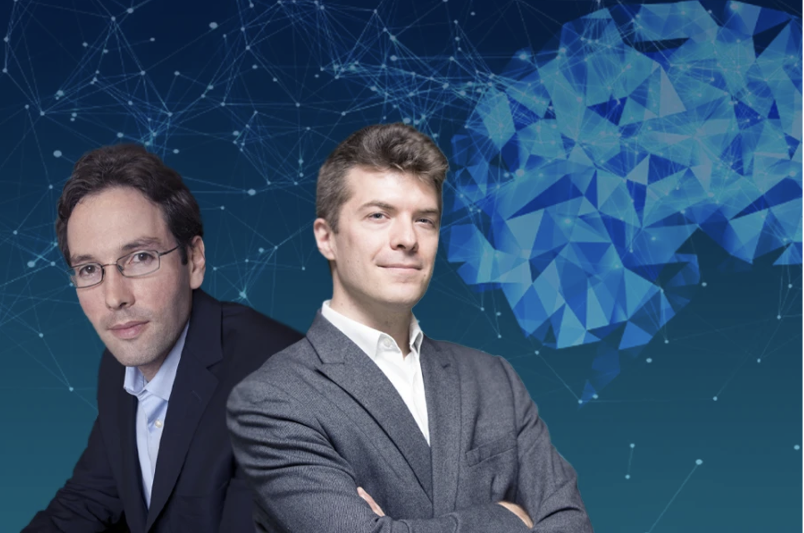 Professors Jordan Lerner-Ellis and Frank Rudzicz are pictured against a blue graphic background. 
