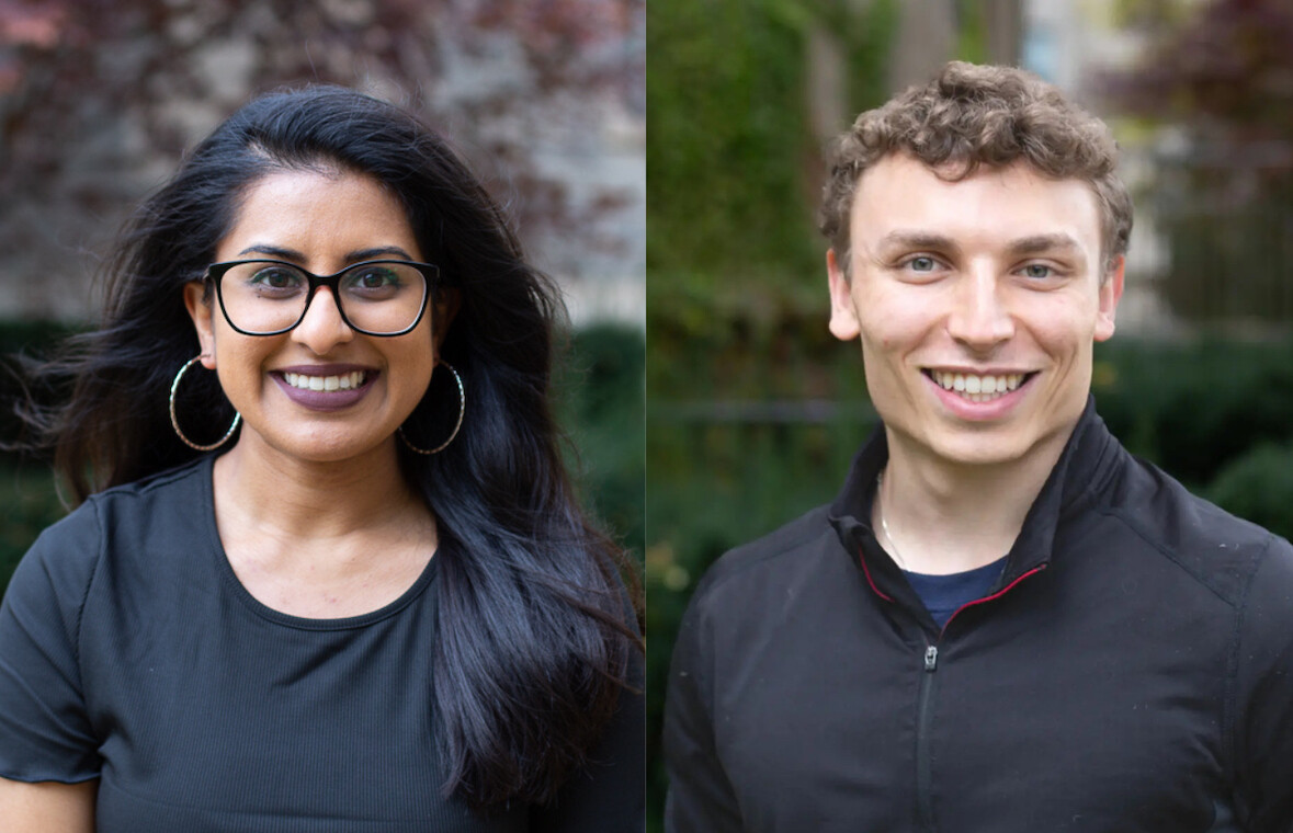 Rehabilitation sciences graduates Riya Shah and Aaron Wexler