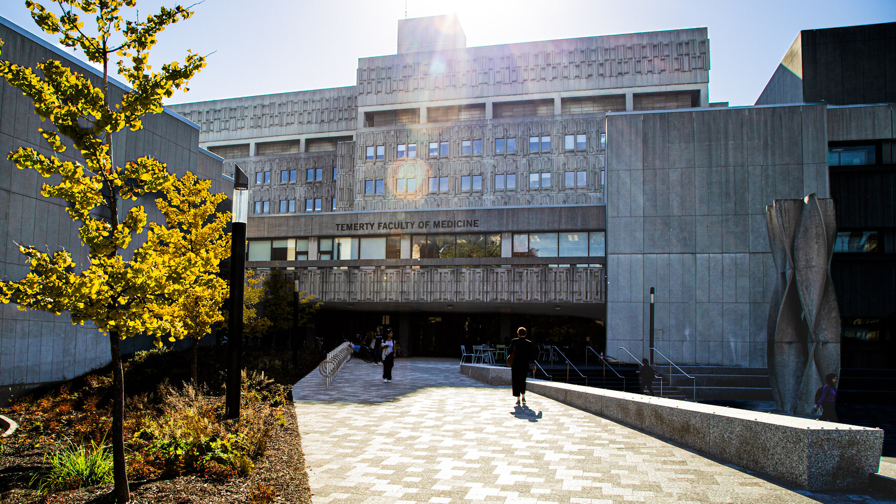 The Medical Sciences Building on a sunny fall afternoon.