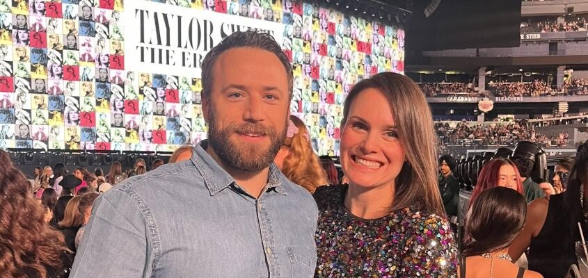 Photo of David Lawrence and his wife at a Taylor Swift concert in Toronto