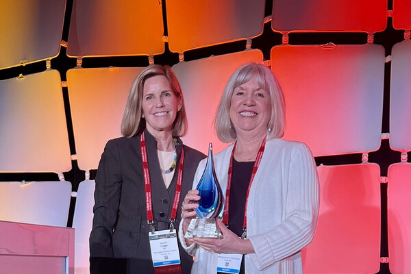 AACPDM President Laurie Glader and Professor Darcy Fehlings